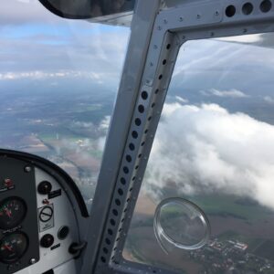Rundflug - Blick aus dem Cockpit