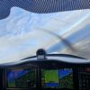 Blick aus dem Flugzeug-Cockpit Blick aus dem Flugzeug-Cockpit
