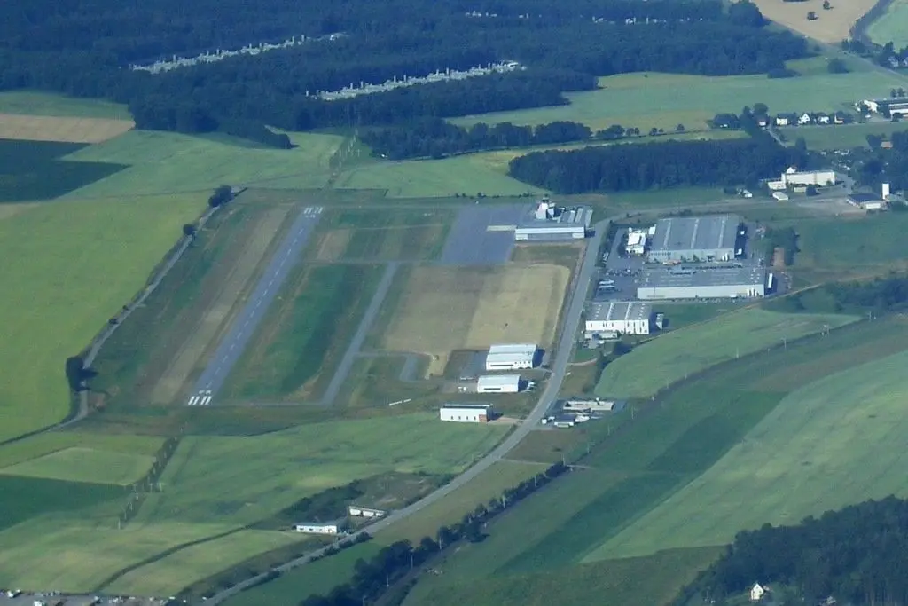 Flugplatz Chemnitz-Jahnsdorf aus der Luft