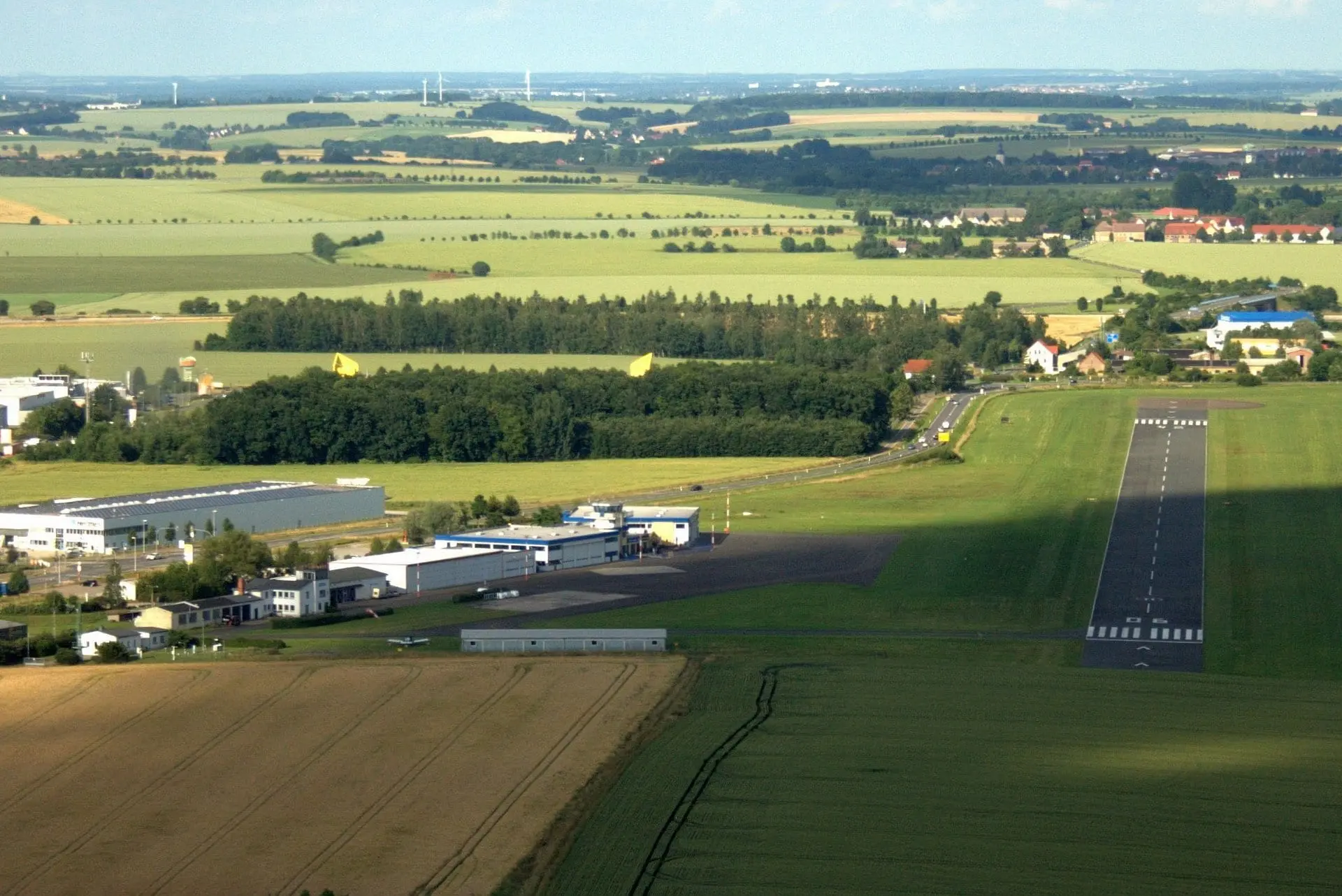 Flugplatz Gera-Leumnitz aus der Luft